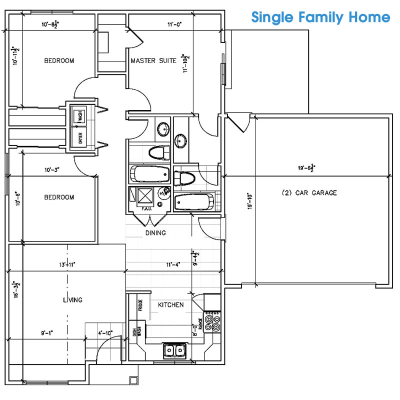 Single Family Home, 3 Bedroom